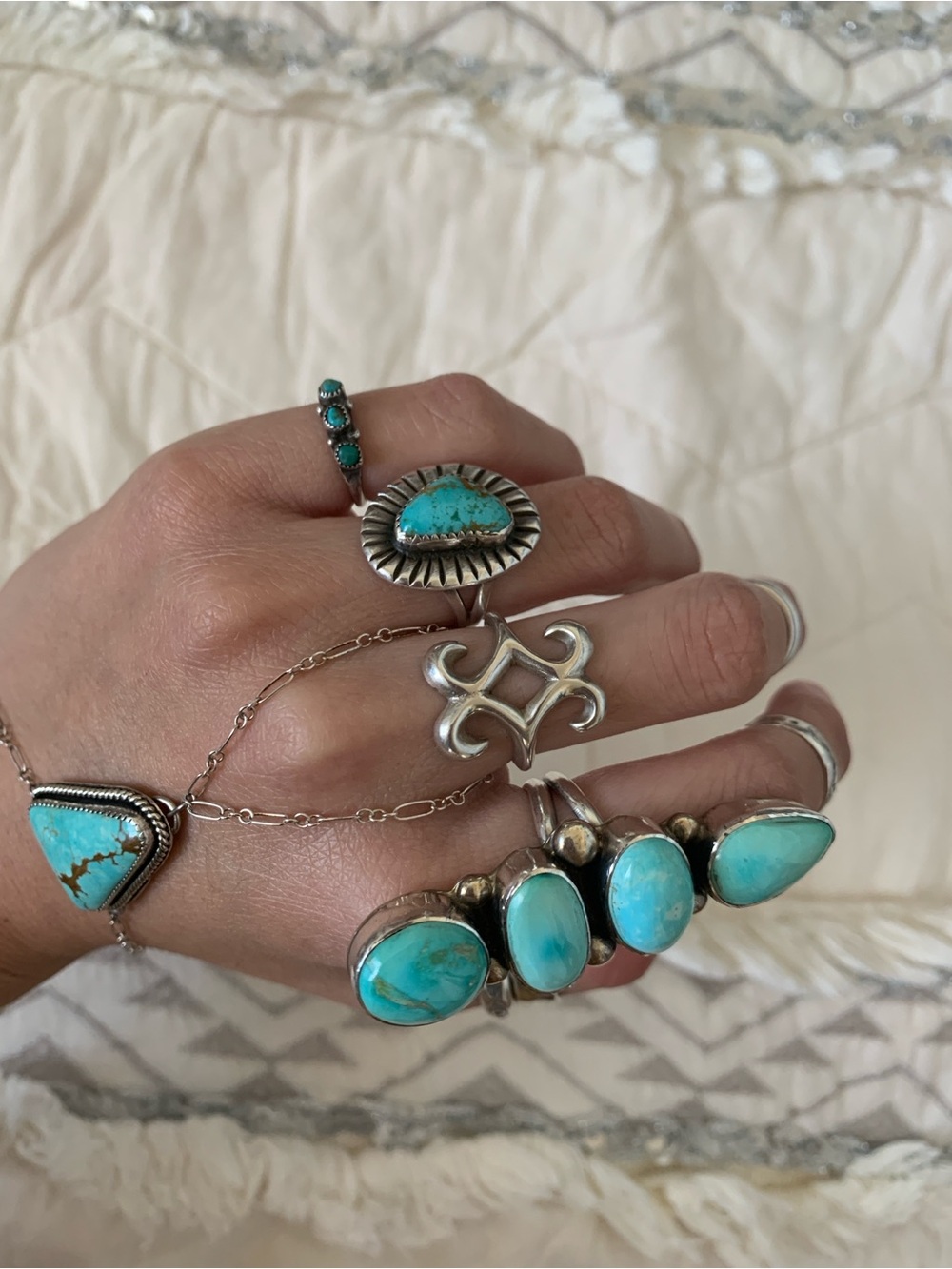Vintage sand-cast Native American ring
